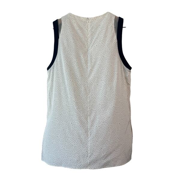 Rag and Bone Womens Top Medium White Blue Lana Sleeveless Blouse Polka Dot Sheer - Picture 8 of 8